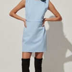 Rachel Comey  Siega Blue Checked Sheath Dress Size Large Photo 0