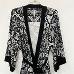 Soma Cool Nights Short Robe Kimono Size XXL Amazonia Tile Black White Soft Comfy Photo 1