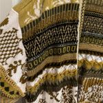 Dana Buchman Vintage Gold Brown Glam Long Button Up Cardigan Size M Photo 2