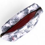 Lollia Bon Voyage! Cosmetic Bag Zipper Makeup Pouch Floral Print White Photo 3