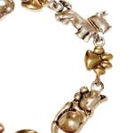 Premier Designs  Silvertone Goldtone Crazy Cat Lady & Dog Tennis Toggle Bracelet Photo 2