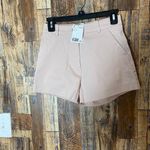 H&M NWT  Shorts Women's 2 Pink Chino High Rise Pocket Flat Front Cotton Blend Photo 0