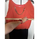 Bongo Women’s Coral /Black Chiffon Split Sleeve Blouson Dress Size XL Photo 12