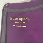 Kate Spade  Ruffle Sleeve Ponte Dress Skater Purple Medium Preppy Cocktail Party Photo 8
