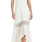 Sachin + Babi  Candace Lace-panels Asymmetric Slip Dress Photo 0