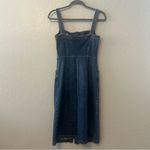 Reformation  Camille denim button fromt sleeveless dress in Kasai wash size 2 Photo 13