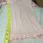 Laura Ashley  Soft pink Textured two piece Pajama Set L butterfly heart embossed Photo 10