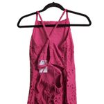 ANDIE NWT Roatan Dress Russet Pink Eyelet Halter Neck Scalloped Hem Midi Medium Photo 4