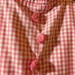 Elizabeth Wilson Pink & White Gingham Tassel Sheath Dress Photo 4