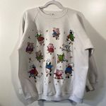 Vintage 90s Dirty Dancing Farm Animals Puffy Graphic Sweatshirt One Size White Size XL Photo 1