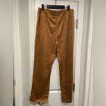 NWOT Serengeti Size L Tan Faux Suede Flowy Wide Leg Pull On High Waist Pants Size L Photo 1