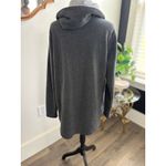 Carve Designs Gray Hooded Fleece Jacket Coat Open Front Pockets Womens Photo 3