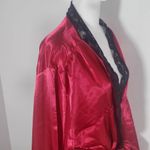 Frederick's of Hollywood Ruby Pink Satin Robe Size 1X NWT Lingerie Shower Photo 4