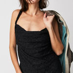 Free People Black Mykonos Textured Tank Top Blouse Size M Sleeveless Boho Chic Photo 0