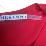 Alice + Olivia  Red Lennon Surplice Mini Dress Size 8 Photo 7