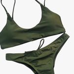 Army Green Push Up Brazilian Bikini Two Piece Photo 2