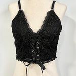 Black Lace Crop Top Photo 0