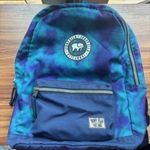 Ivory Ella  Save The Elephants Est 2015 Blue Backpack Tie-Dye Book Bag Zip Pocket Photo 0