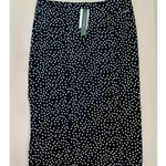 T Tahari Midi Pencil Skirt Size M Black White Polka Dot Slit Leg Tummy Control Photo 9