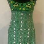 Green Patterned Dress with Swirls Size XS Photo 0