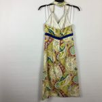 Paisley Print Halter Midi Dress Yellow Size undefined Photo 3