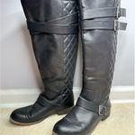 Madden Girl : Black Quilted Tall Boots Photo 0