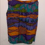 Solitaire Vintage Whimsical Boho Patterned Wrap Skirt Photo 3