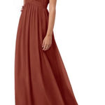 Azazie  Rowena Dress in Terracotta Photo 0