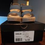 Gigi Chilis Blue Jean Suede Heels Size 8.5 Photo 1