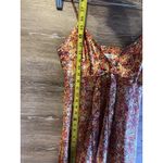Victoria's Secret Victoria’s Secret Orange Yellow Floral Slip Dress Size XS Bow Straps Sexy Sheer Photo 4