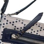 Fossil  Dawson Polka Dot Crossbody Bag Purse Gray Navy Mustard Adjustable Strap Photo 7
