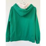 Gap  Green Sherpa Lined Hoodie Pullover Logo Spell Out Sweatshirt Preppy Size M Photo 2