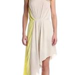 BCBGeneration Asymmetrical Hem Open Back High Low Dress in Chalk Grey/Yellow Photo 1