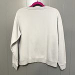 ZARA  Blue Dear Karma Embroidered Crewneck Relaxed Fit Minimalist Sweatshirt S Photo 6