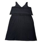 Ralph Lauren Lauren Dress Womens Large Sleeveless V Neck Midi Pockets Layered Photo 1