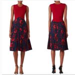 Sachin + Babi  Crossover Pleated Floral Midi Dress Size 10 Photo 15