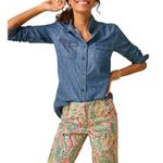 Talbots Perfect Short 9” Inseam Pink Botanical Paisley Pockets Stretch size 8 Photo 5