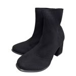 MIA ‎ Stretch Boots Size 7.5 Black Block Heel Ankle Booties Pull On Style NEW Photo 1
