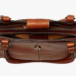 Patricia Nash Rienzo Top Handle Satchel Tan Leather Handbag Brown Photo 8