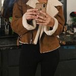 Forever 21 Faux Fur Suede Full Zip Moto Jacket Photo 1