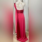 David's Bridal David’s Bridal One-Shoulder Gown Sz 12 – Rose Red Photo 4