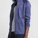 Nike Women Dri Fit Athletic Running Jacket Sz S Purple Hood Zip Up Drawstring Photo 9