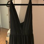 Forever 21 long/maxi black v-neck dress size M Photo 1