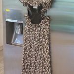 ASTR 💕💕 Floral Ruffle Cutout Midi Dress ~ Black Lilac Ditsy Medium M NWT Photo 10