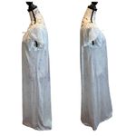 Vintage Miss Dira New York Sheer Nightgown Blue Floral Medium Lace trim Sexy Photo 4
