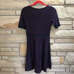 Boden Amelia Striped Fit & Flare Skater Wool Blend Knit Sweater Dress Navy Sz 8P Blue Photo 2