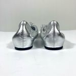 Valentino Garavani  VLOGO Signature Metallic Silver Leather Ballet Flats 36.5 NEW Photo 7