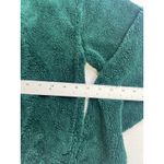 Topshop  Green Fuzzy Sherpa Hoodie‎ Crop Pullover Drawstring Sweatshirt US 4 Photo 3