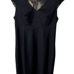 Ted Baker London Black Wool Blend Sheath Dress Size 4 Cap Sleeve V-Neck Photo 0