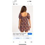 Roxy Mini Dress Womens Juniors Size XS Floral Short Puff Sleeve Slouch V Neck Photo 5